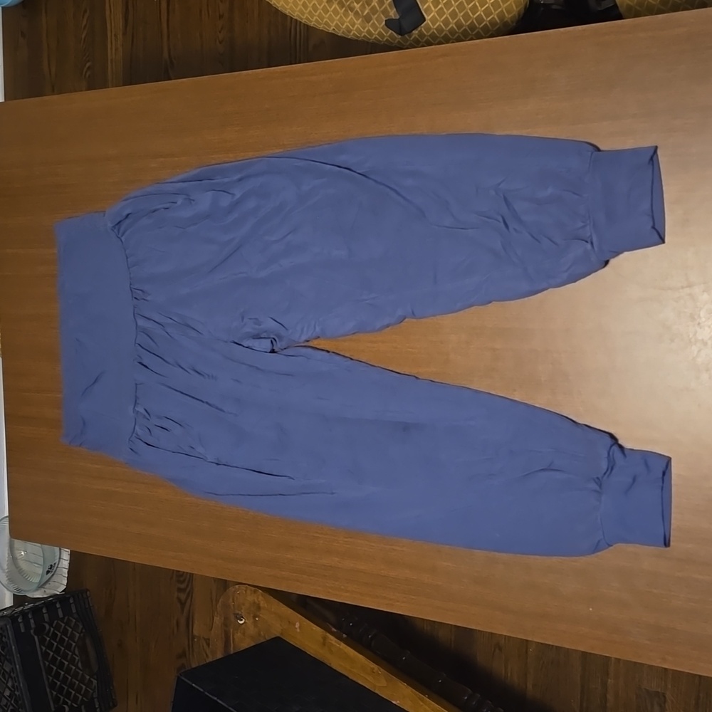 Athleta high waisted blue joggers size large